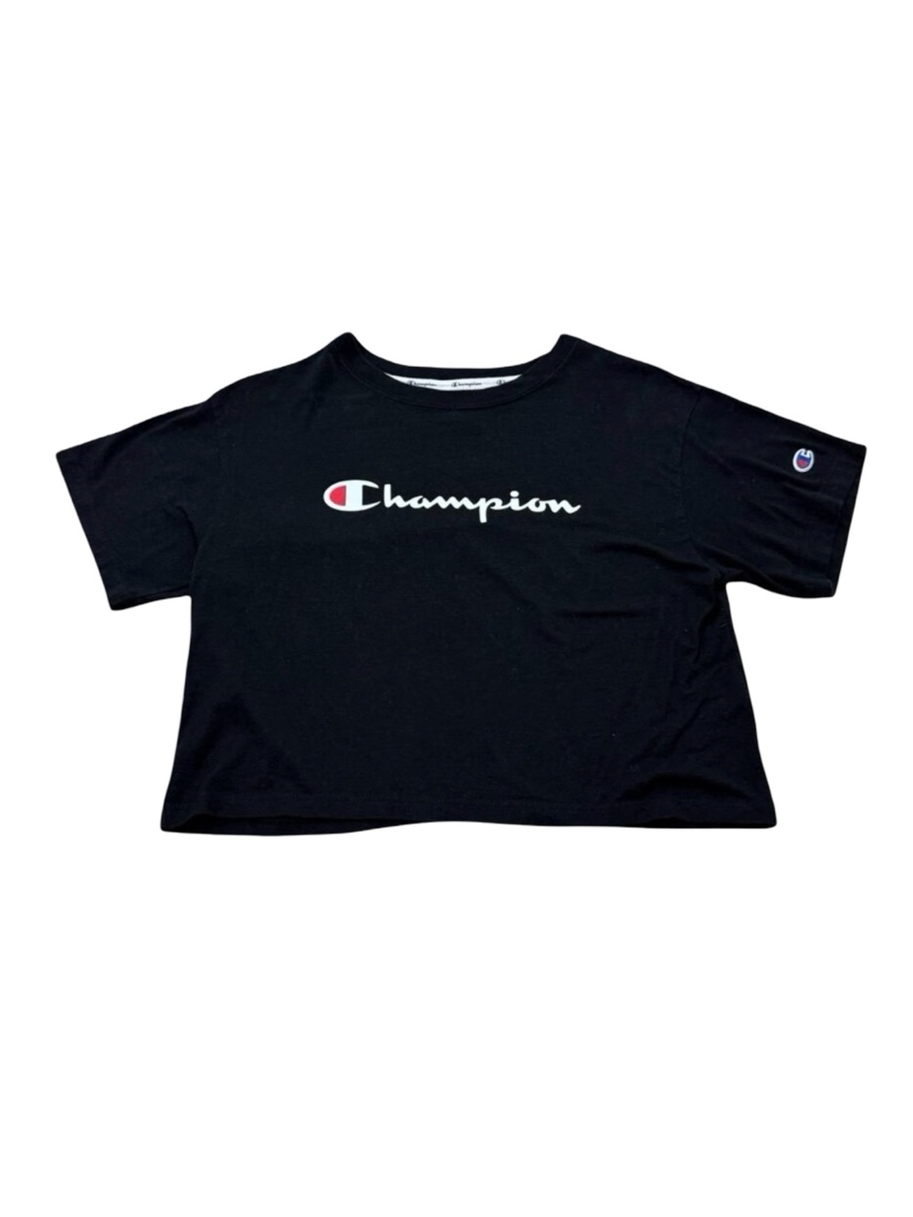 Champion Women’s Black Cropped Logo T-Shirt